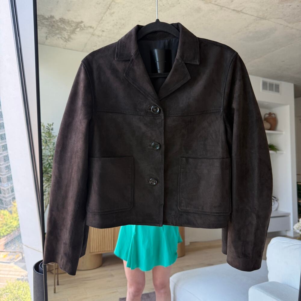 Massimo Dutti Suede Leather Jacket - Picture 3 of 7